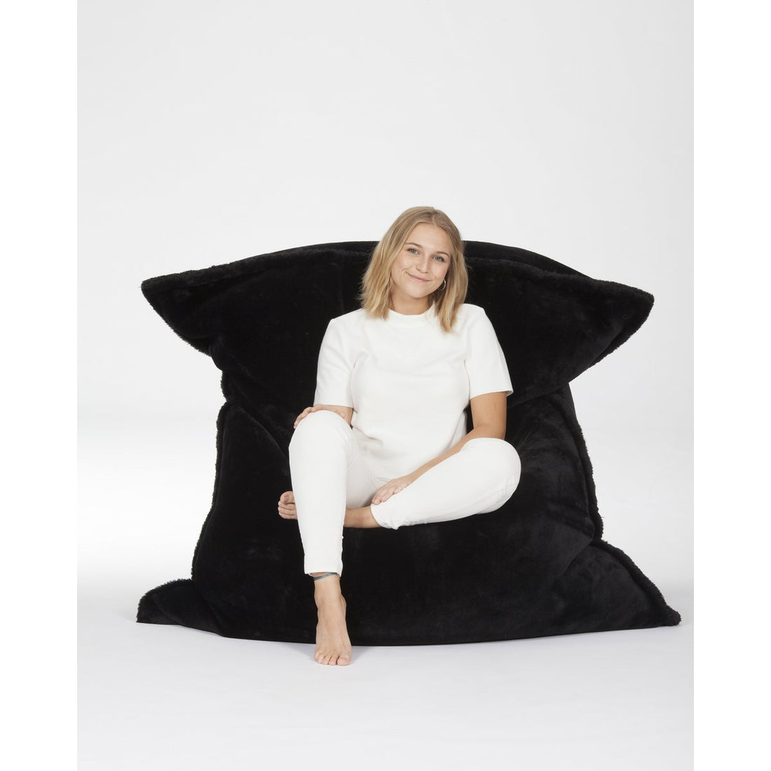 BEANBAG FOURRURE - zwart nuit