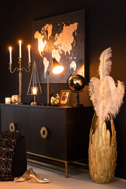 Struisvogelveren 5-delig Crème Groot