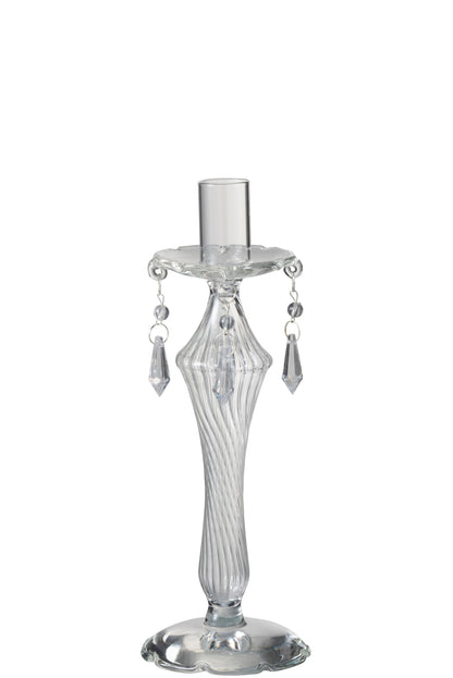 Kaarsenhouder Parelglas Transparant Klein