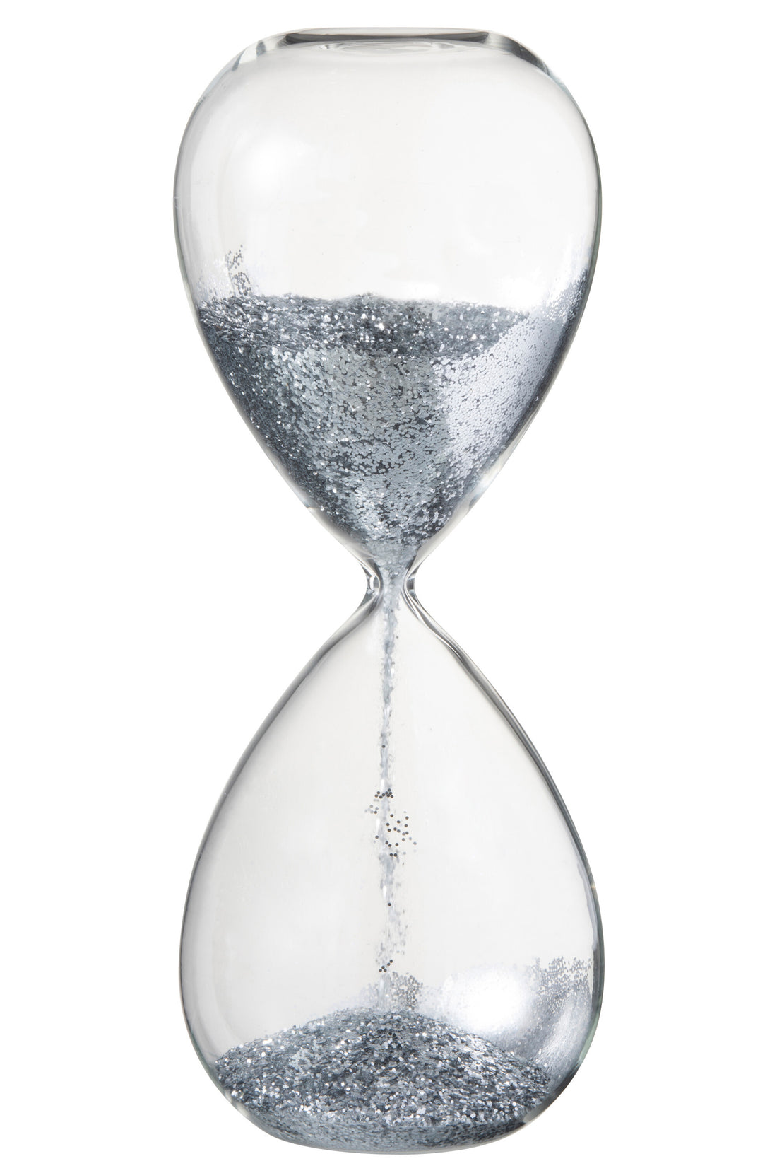 Zandloper Parels Glas Zilver Extra Groot