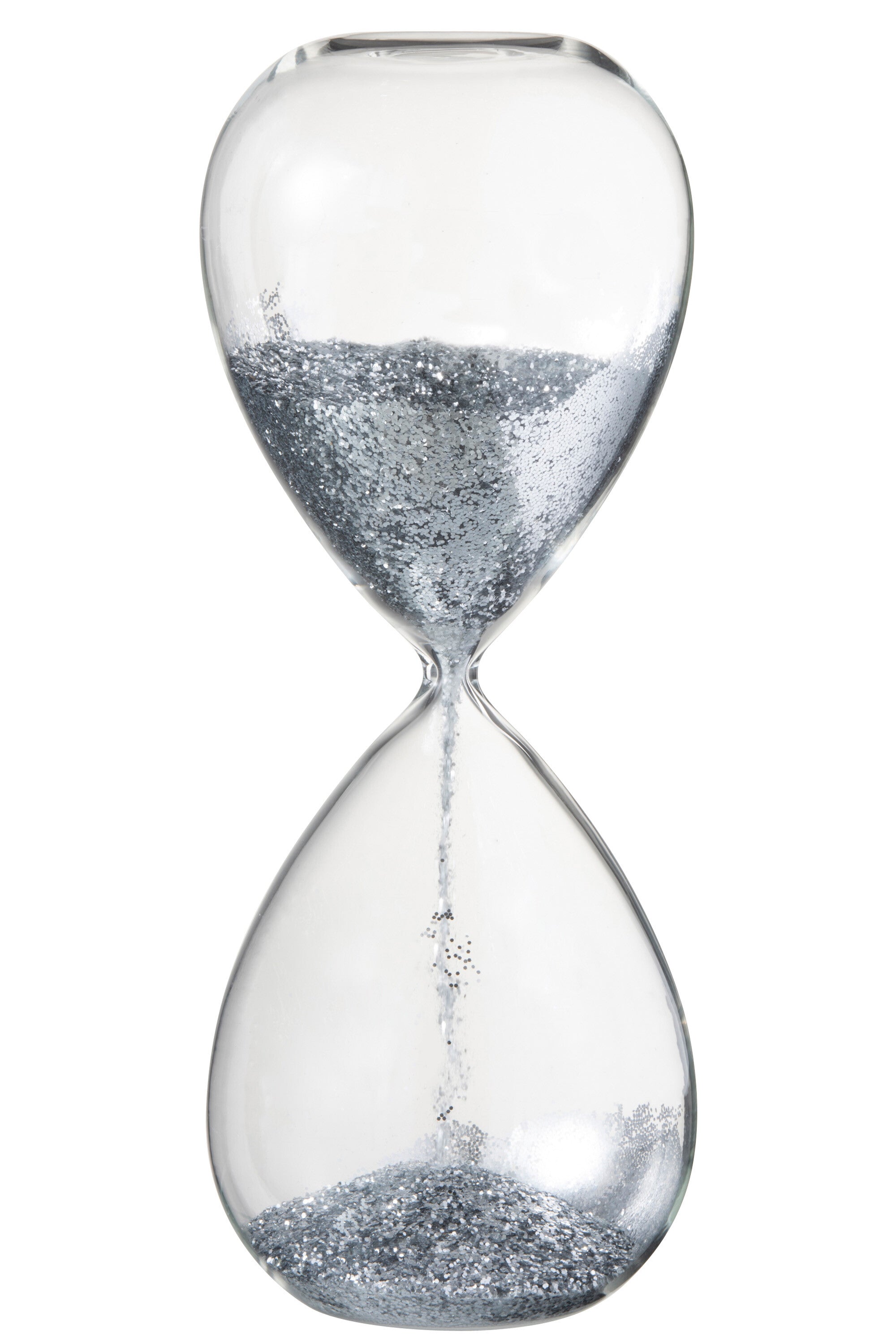 Zandloper Parels Glas Zilver Extra Groot