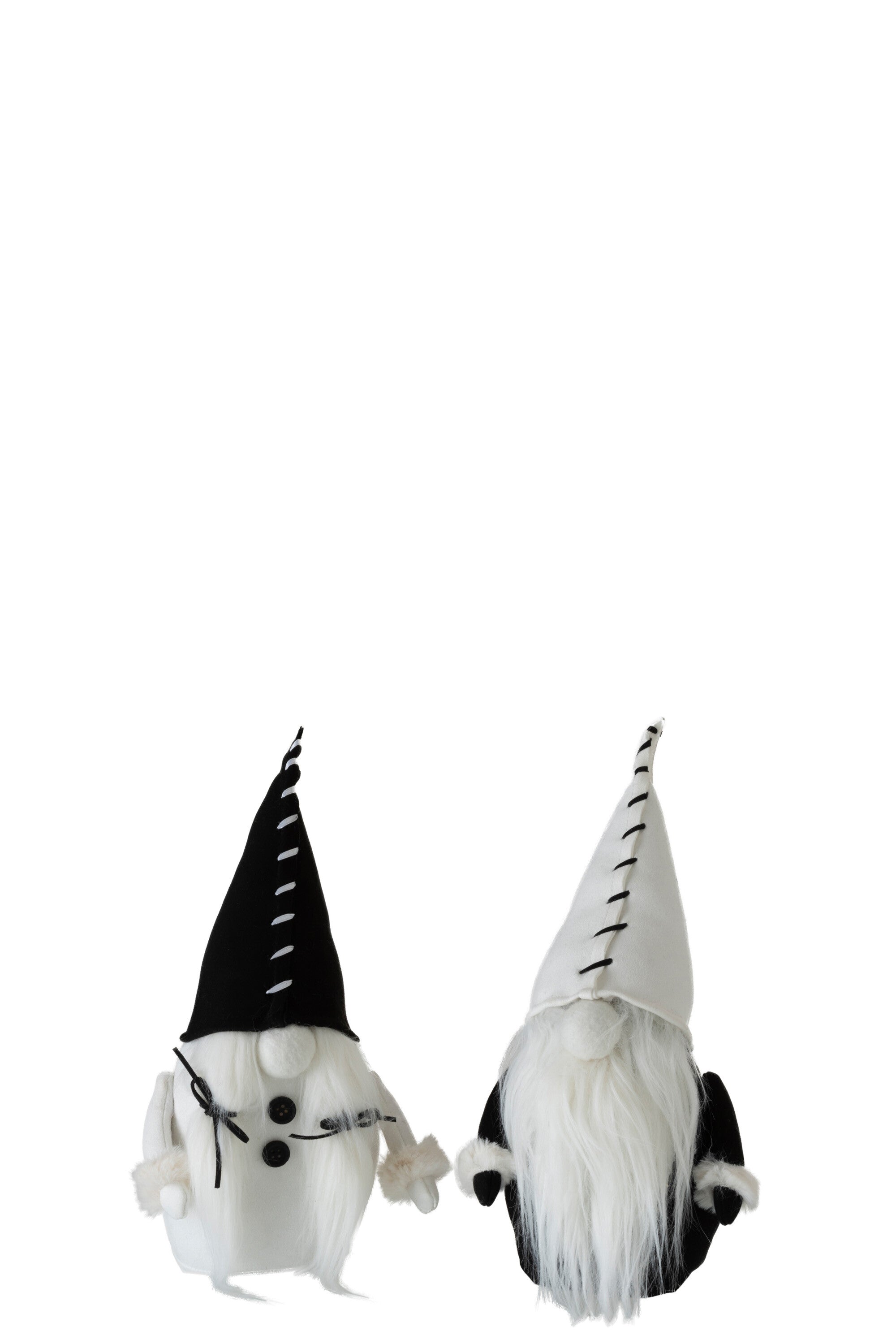 Kerstman Textiel Zwart/Wit Kleine Assortiment Van 2