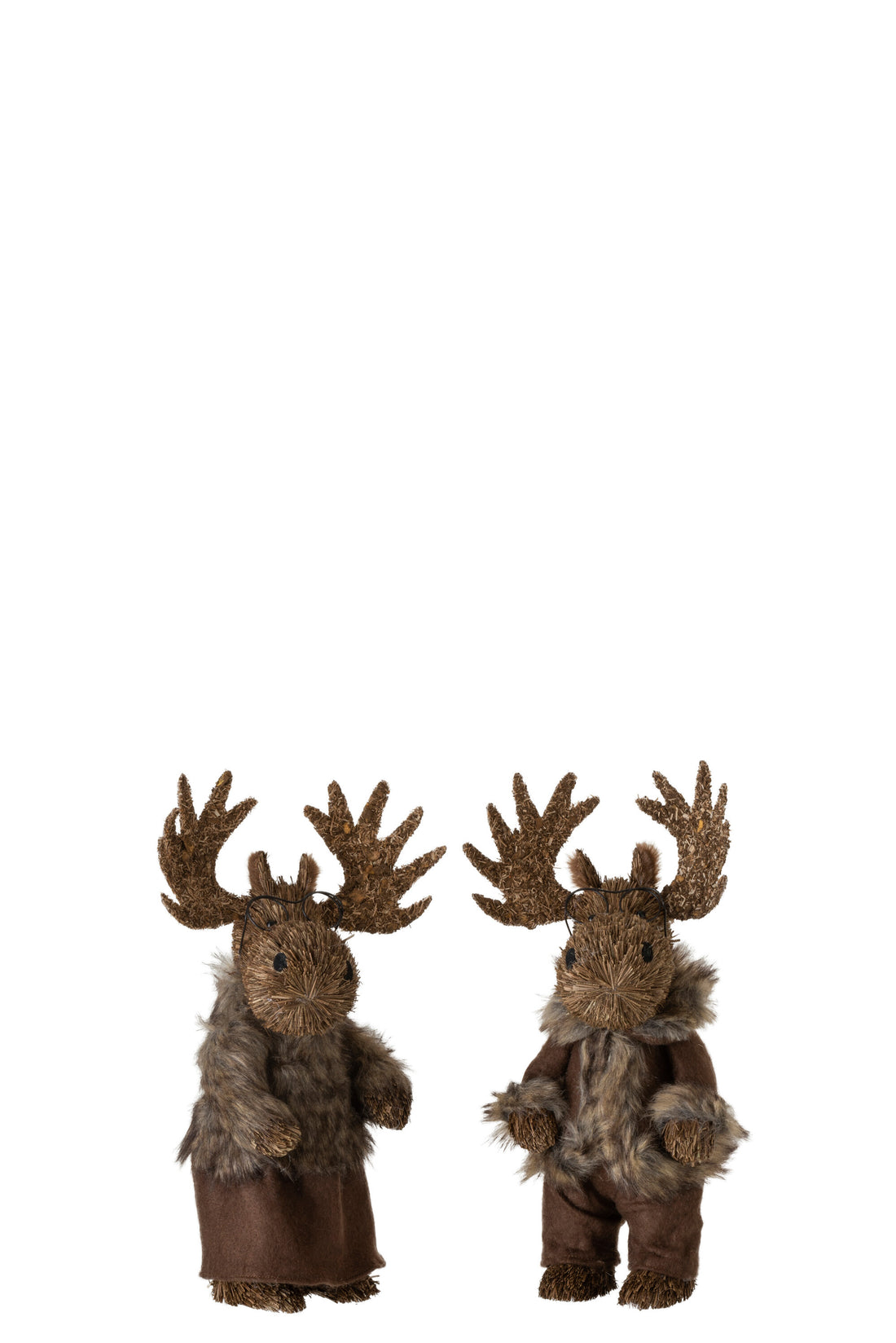 Elk Staande Stro Bruin Klein Assortiment Van 2