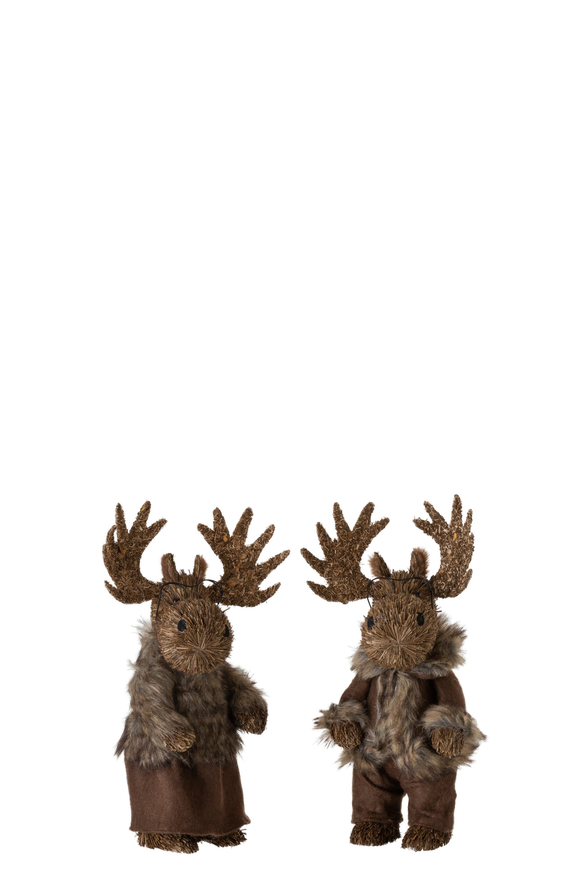 Elk Staande Stro Bruin Klein Assortiment Van 2