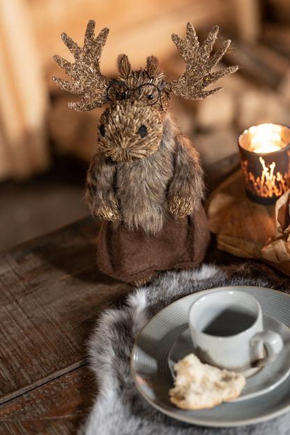 Elk Staande Stro Bruin Groot Assortiment Van 2