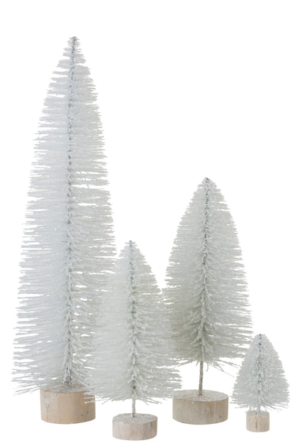 J-Line Christmas Tree Deco Glitter White Extra Large