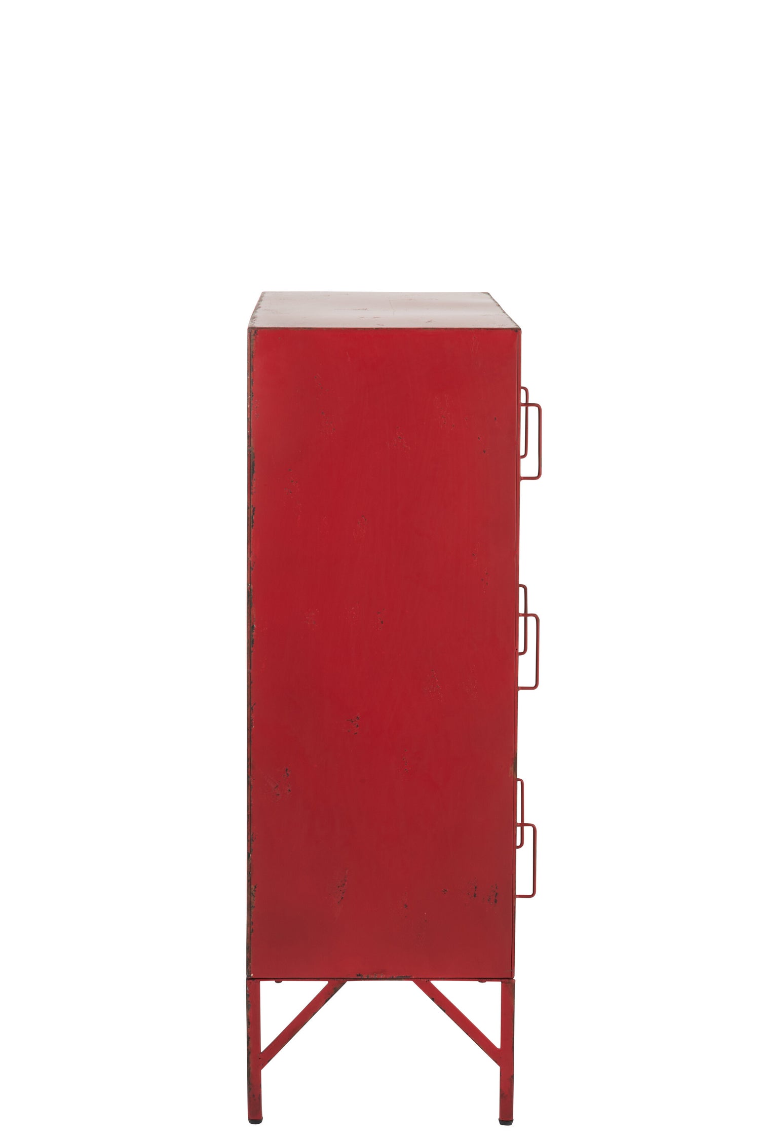 Kast 9 laden Metaal Rood