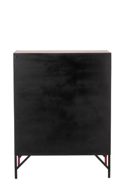 Kast 9 laden Metaal Rood