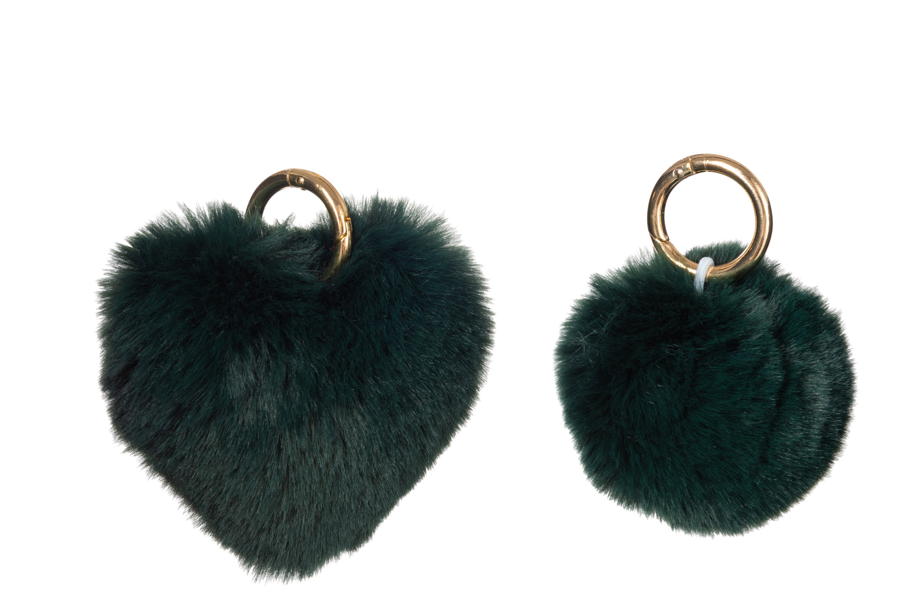 Sleutelhanger Bal/Hart Acryl Groen Assortiment Van 2