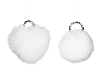 Sleutelhanger Bal/Hart Acryl Wit Assortiment Van 2