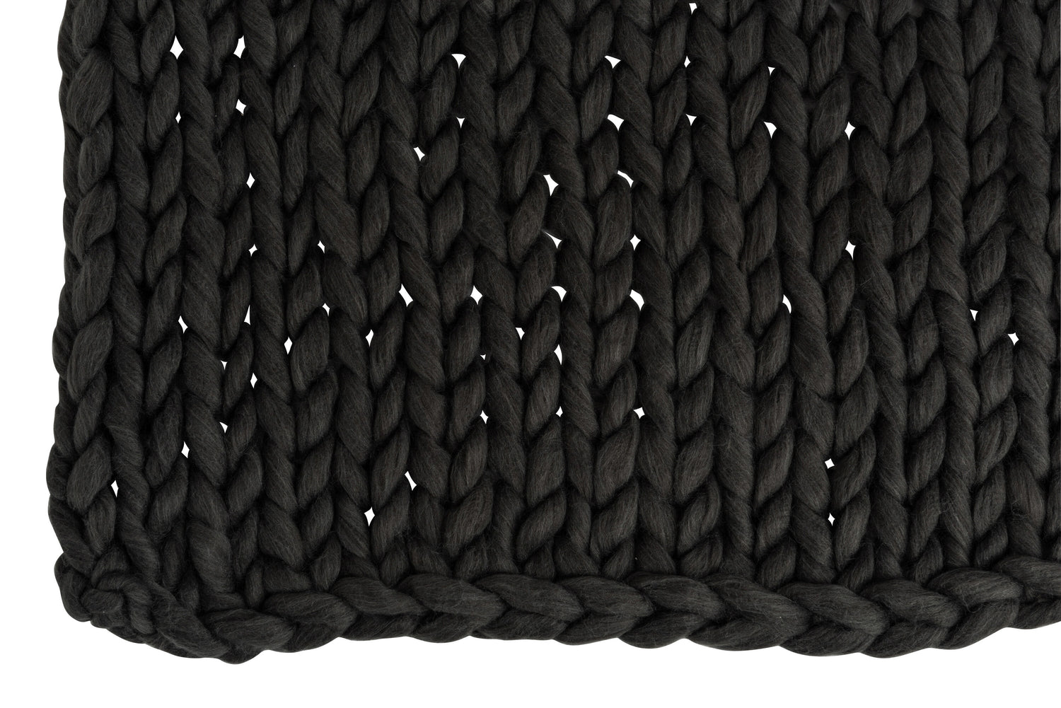 J-Line Plaid gebreid - polyester - donkergrijs - 154 x 140 cm