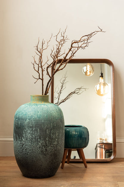 Vaas Vintage Keramiek Azuur Klein