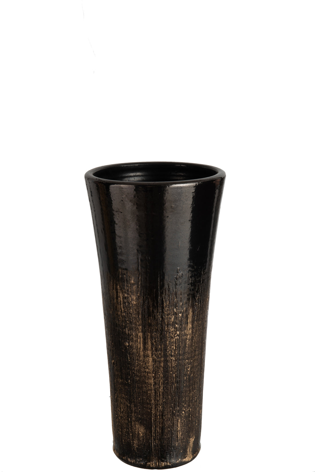 Vaas Dot Keramiek Zwart/Goud Medium
