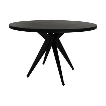 Ronde eettafel - ø140x76 - Zwart - Mangohout/metaal