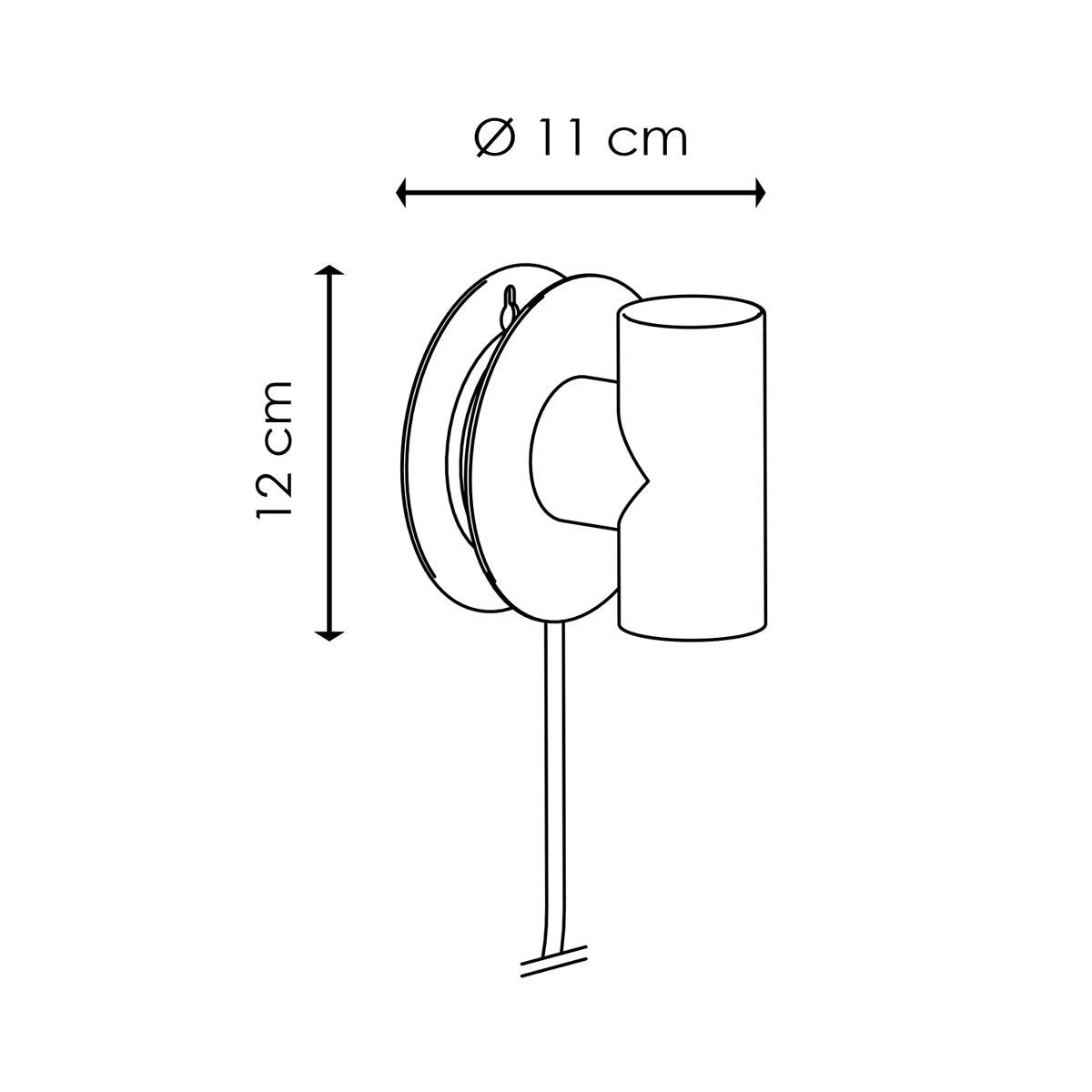 Moderne Wandlamp Wally | 12/11/12cm | Grijs |