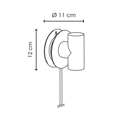 Moderne Wandlamp Wally | 12/11/12cm | Grijs |