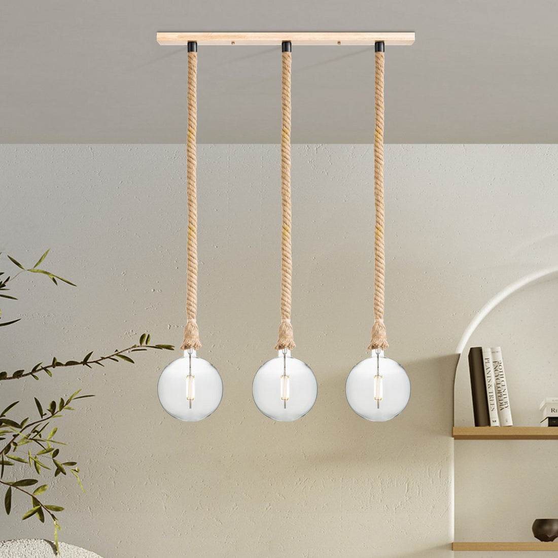 hanglamp Leonardo Globe - 3L G125 - dimbaar E27 helder