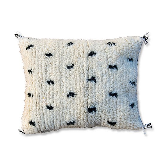 Beni Ouarain cushion - Dotted with stiched sides