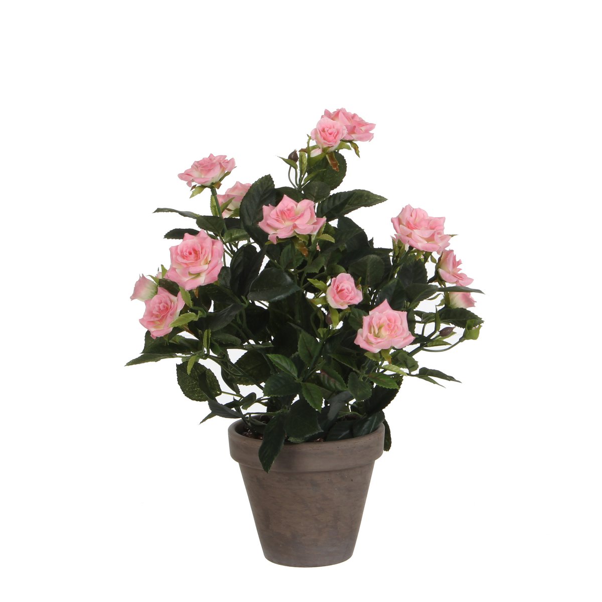 Rozenstruik Kunstplant in Bloempot Stan - H33 x Ø25 cm - Roze