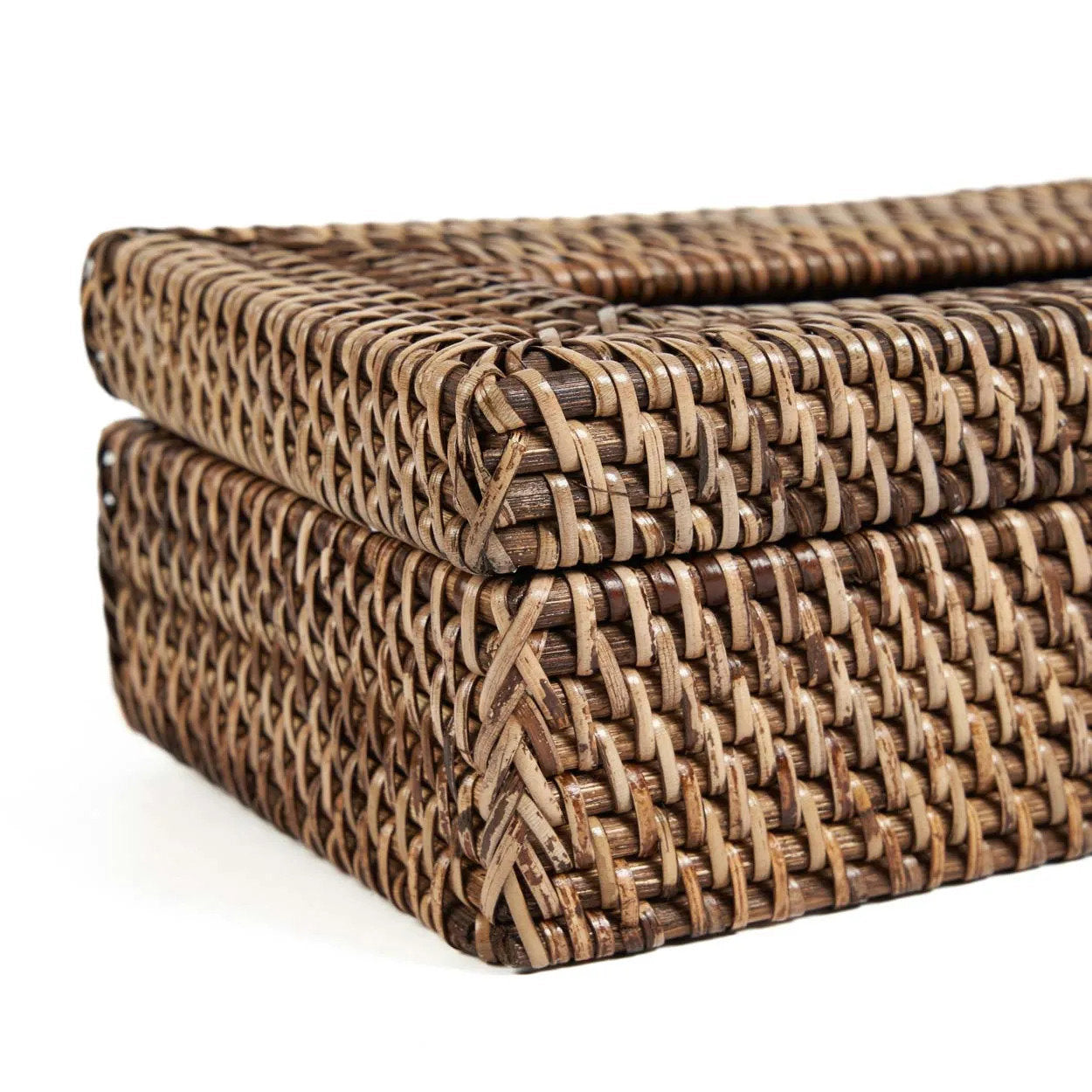 De Rattan Classic Tissue Box - Natural Brown