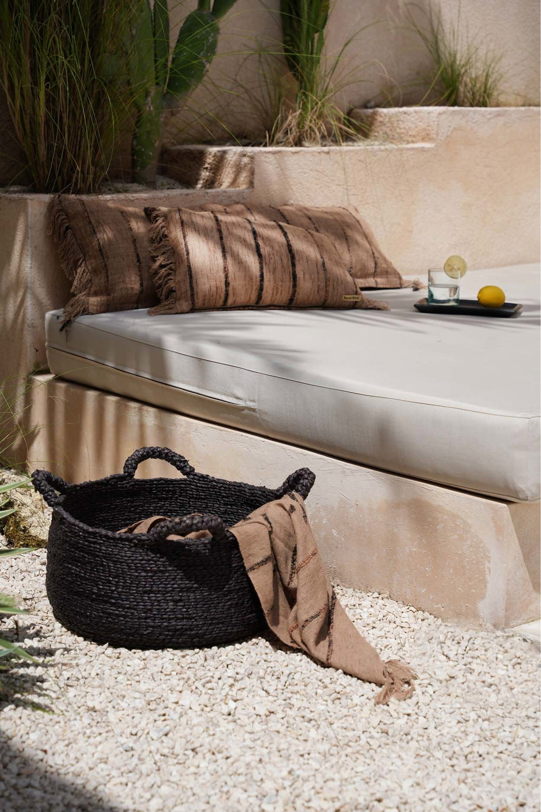 Les Quatre Mains Baskets - Zwart - L