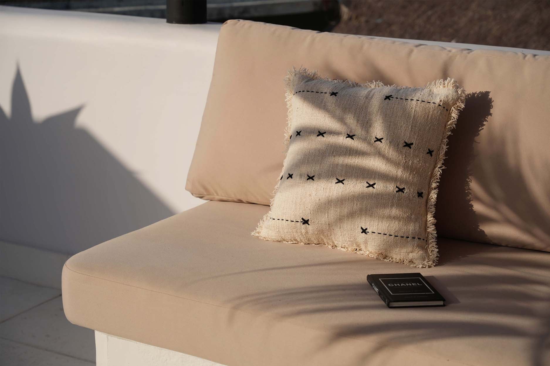 De Franse kus kussenhoes - Natuurlijk Zwart