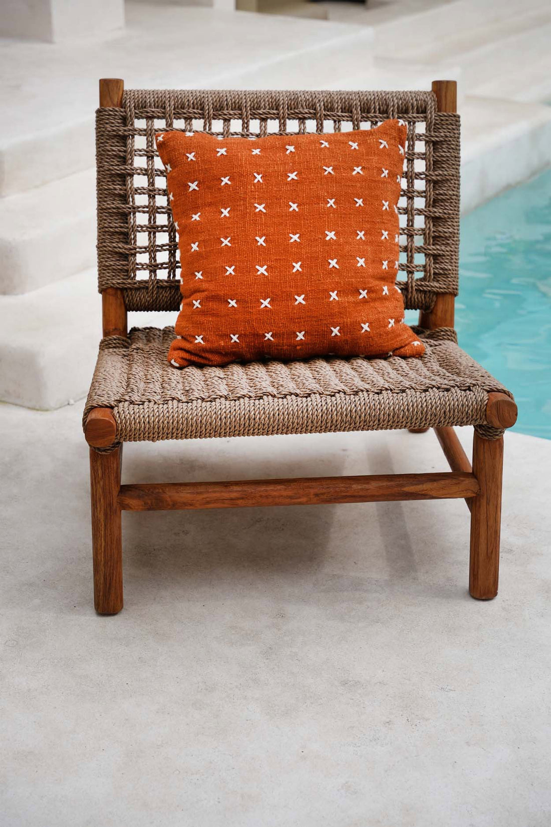 De Zillion Kiss Kussenhoes - Terracotta Wit