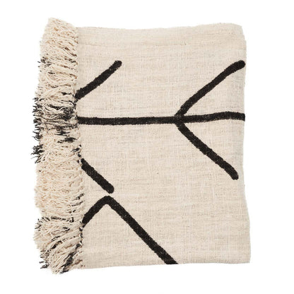 De Evil Eye Bed Throw - Natural Black