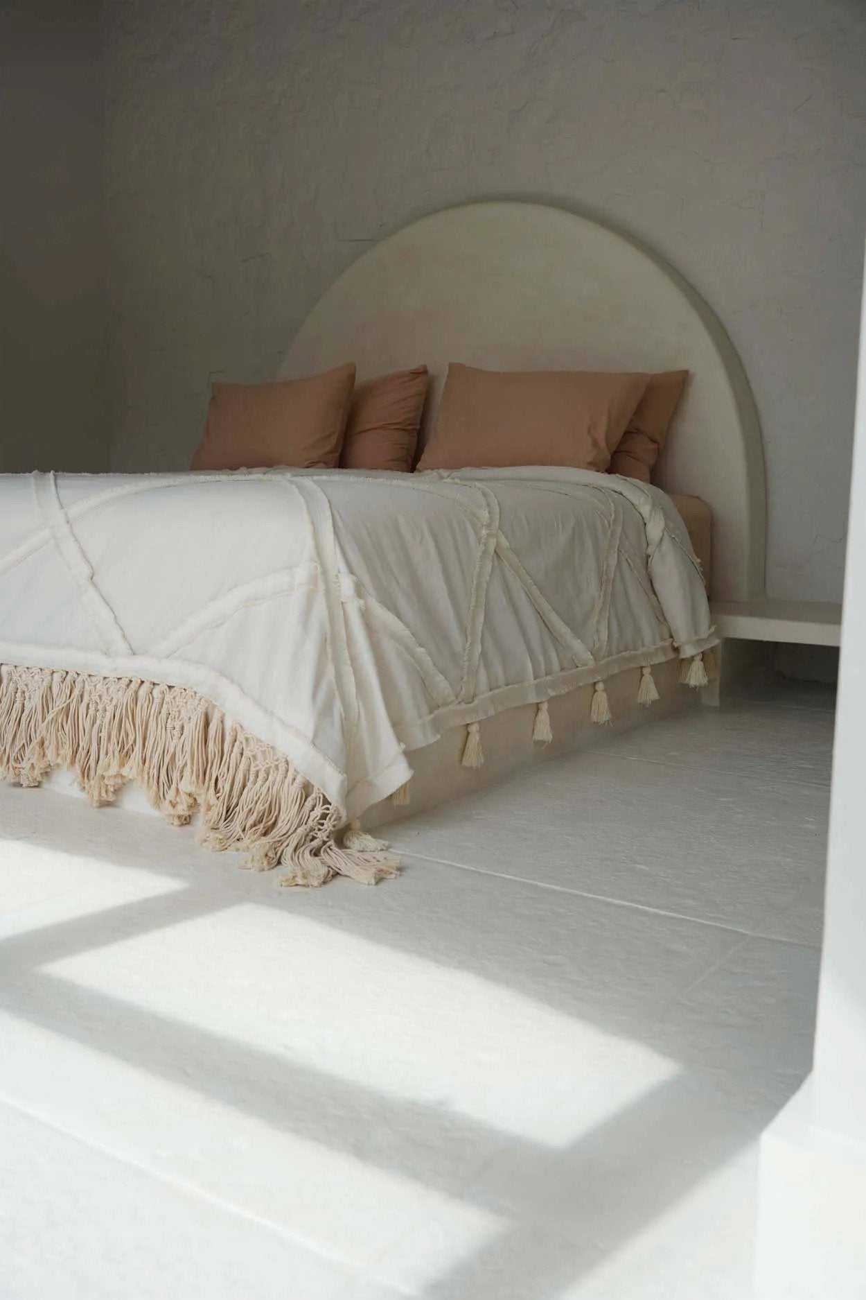De Berber Bed Throw - Natural