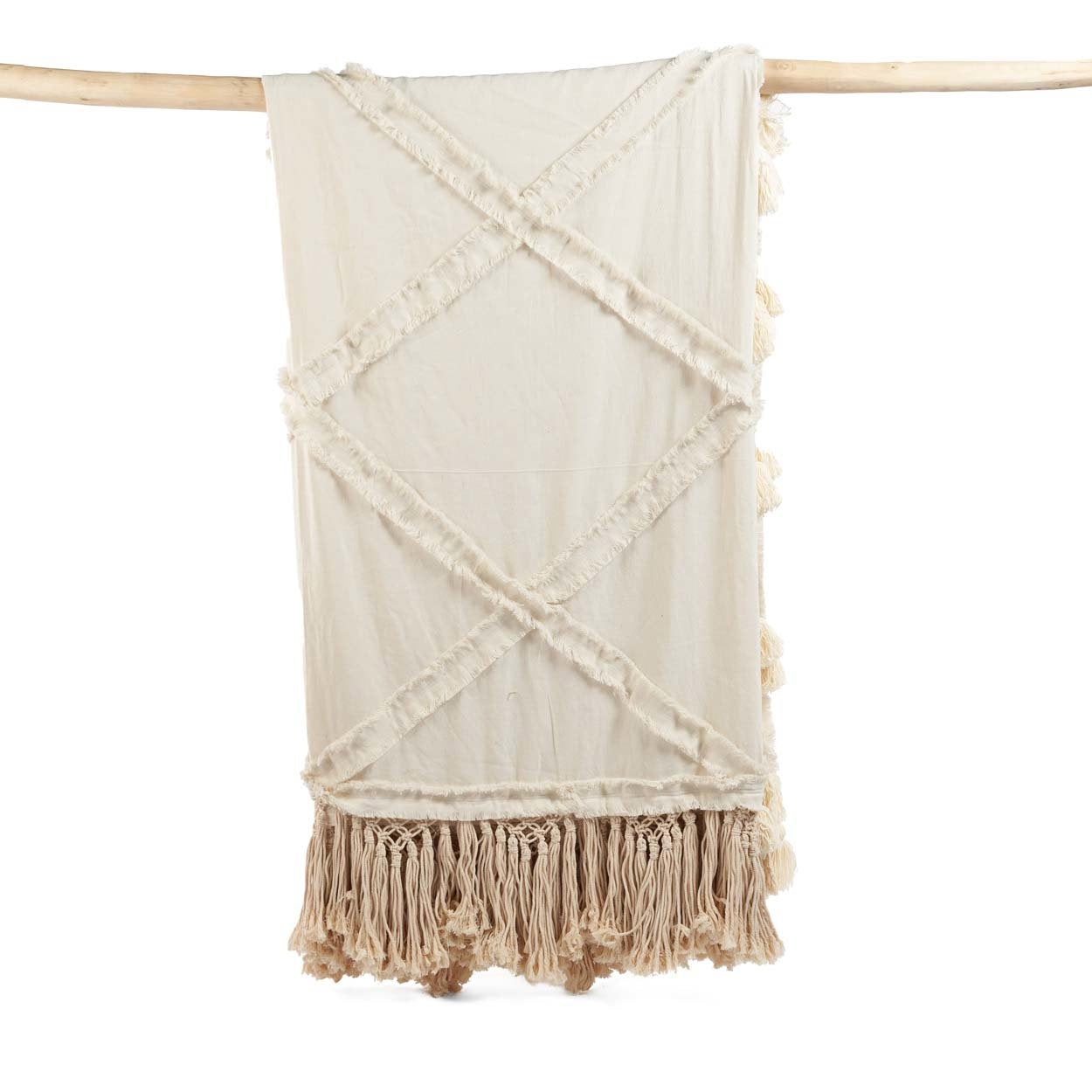 De Berber Bed Throw - Natural