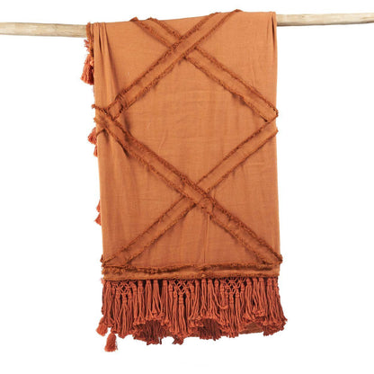 De Berber Bed Throw  - Terracotta