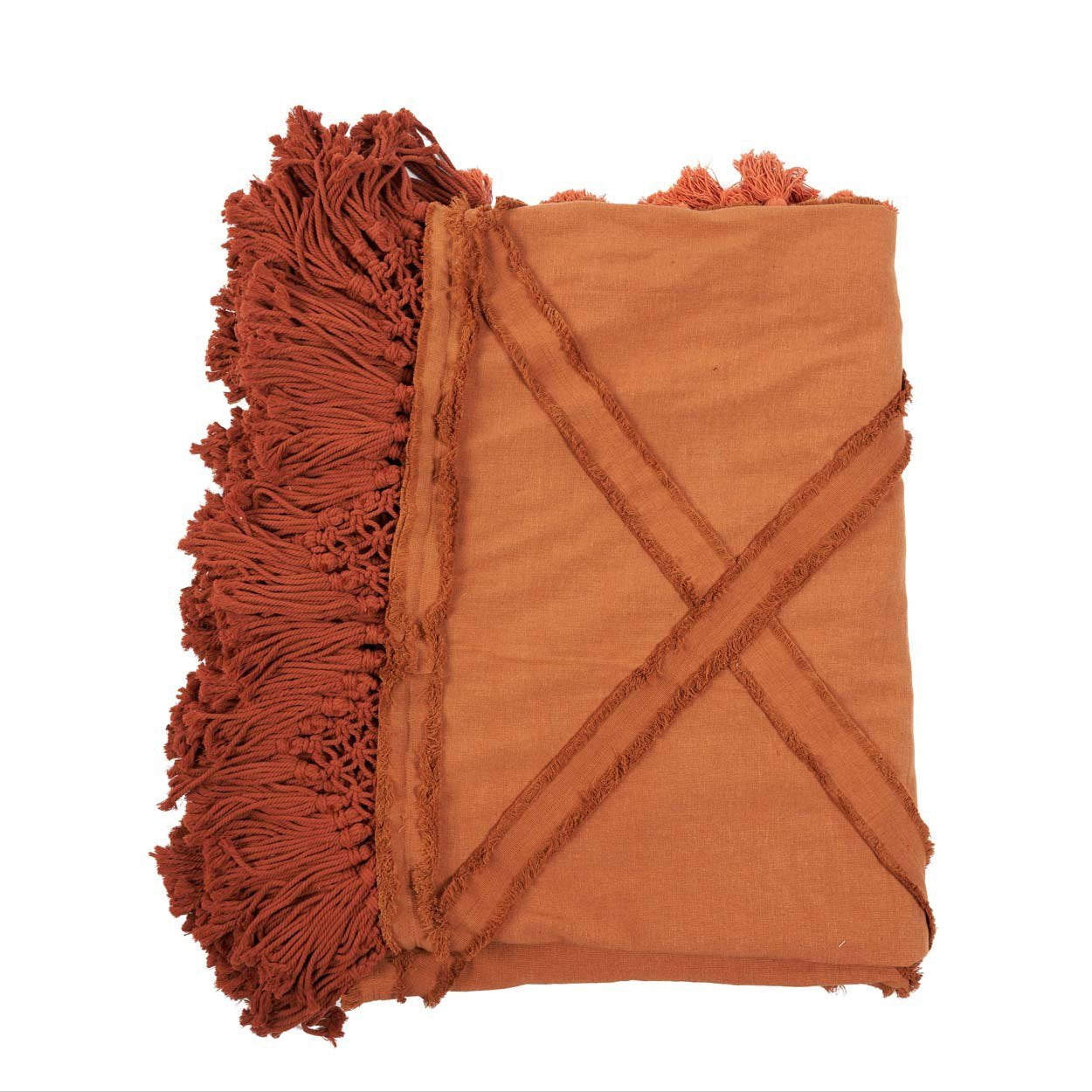 De Berber Bed Throw  - Terracotta