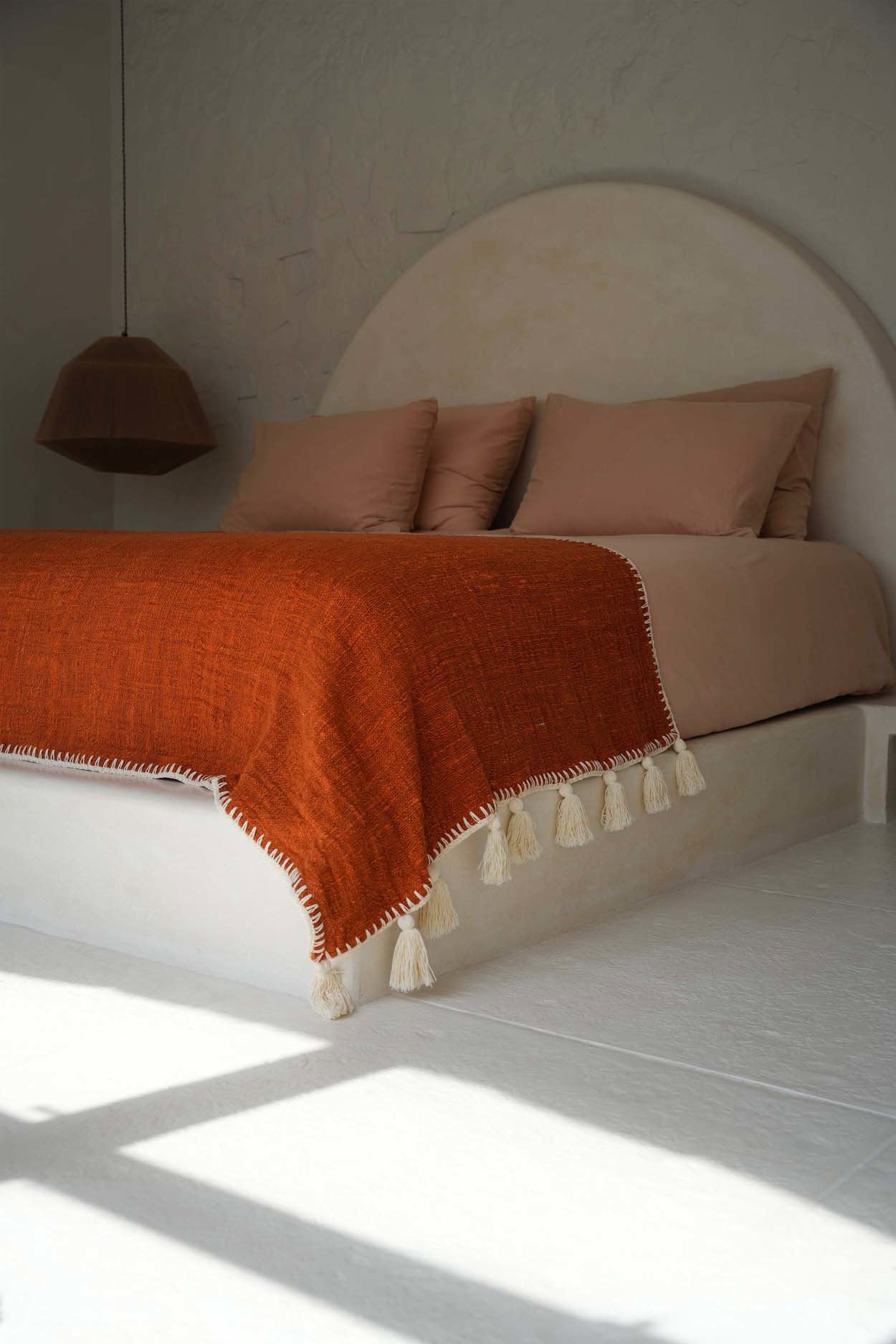 De Stitch Bed Throw - Terracotta