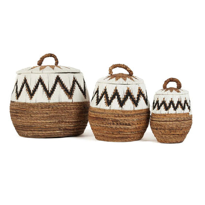 De Little Bay Beach Basket - Natural White - M