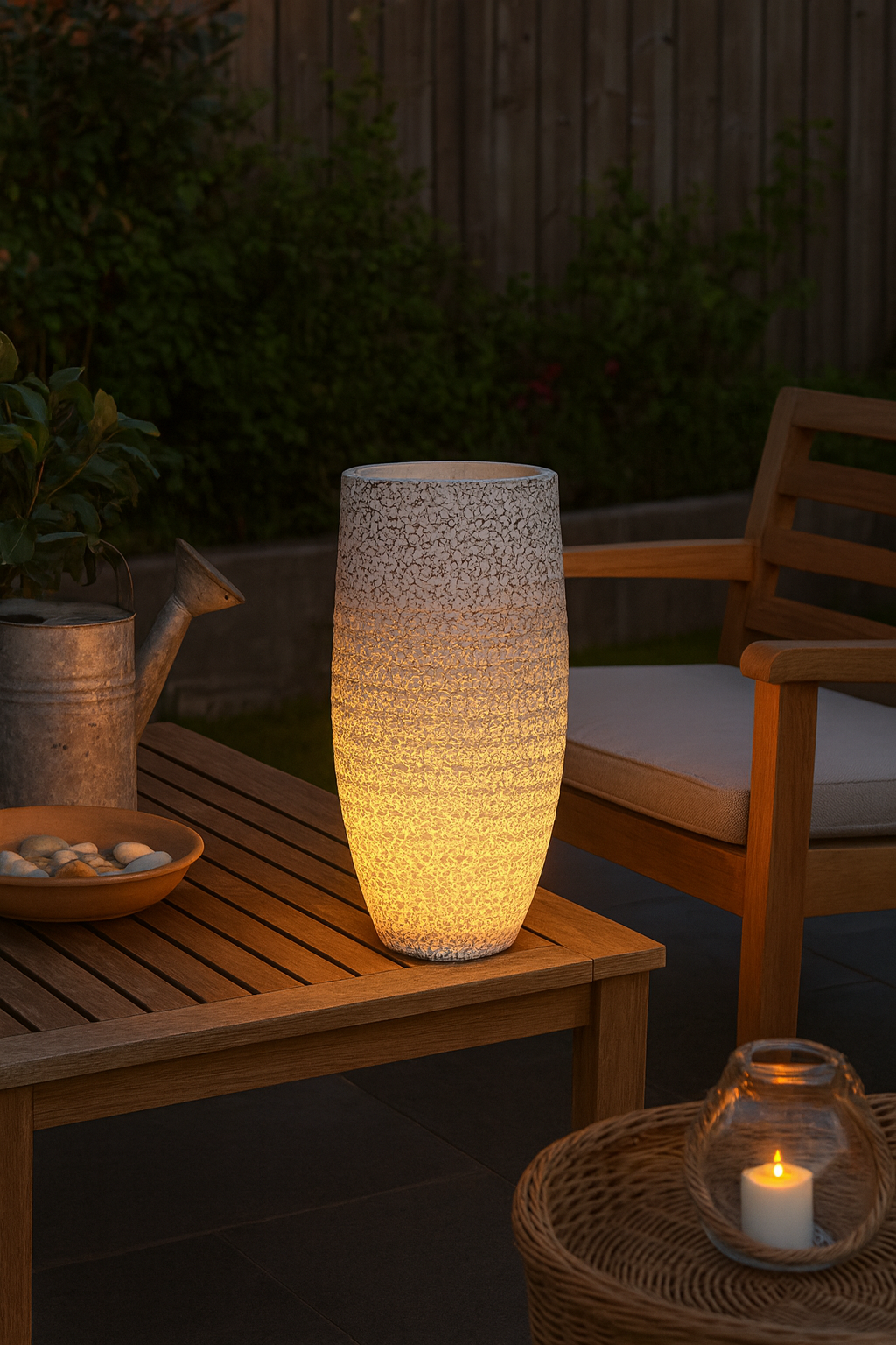 Belvivere Aurora Vase – Verlichte kunstzinnige Plantenvaas uit Indonesië