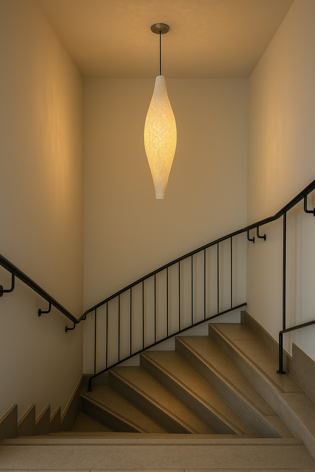 Belvivere Fibra Modern Hanglamp gemaakt van bewerkt fiberglass