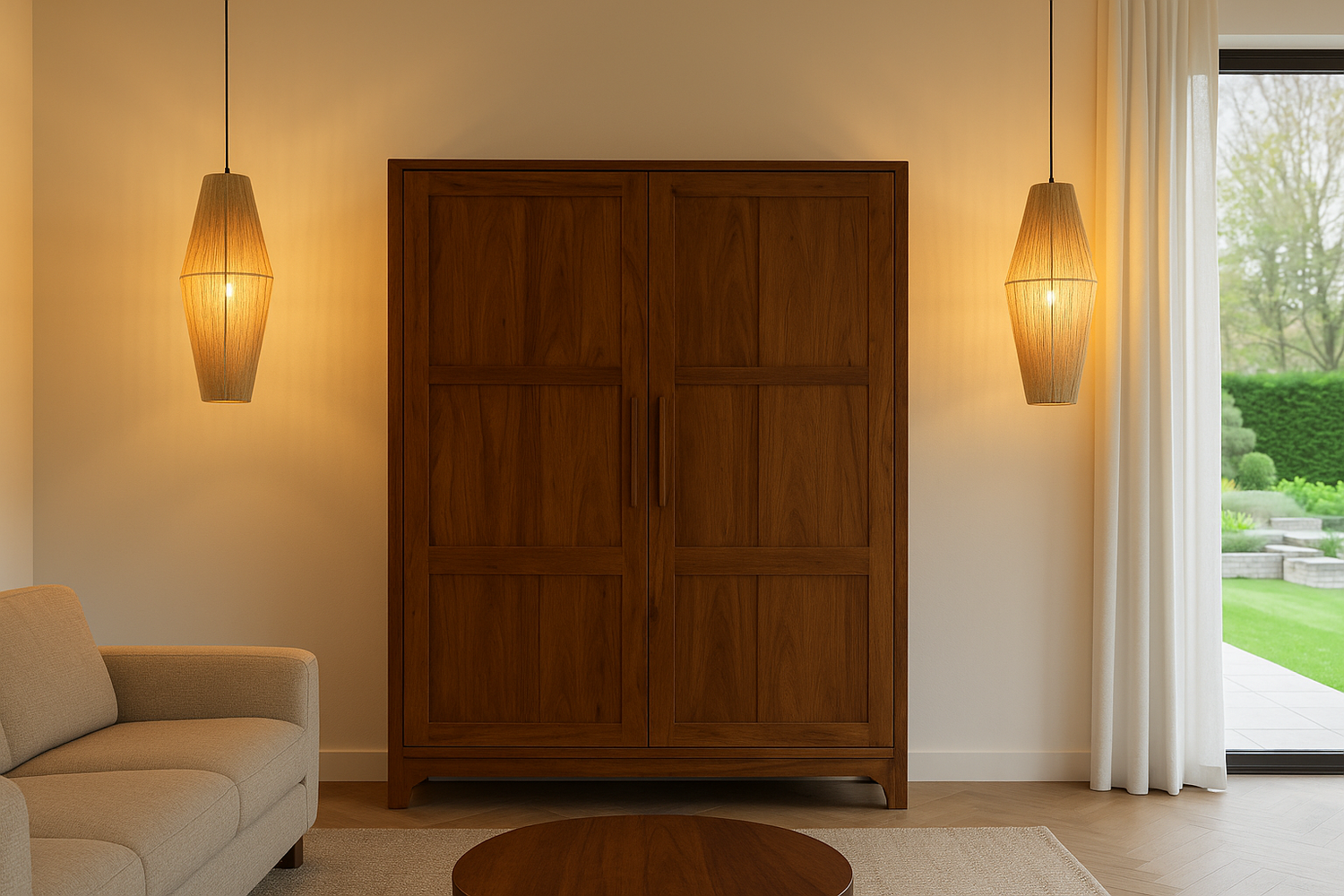 Belvivere Lintang Halo – Met de hand geweven jute hanglamp