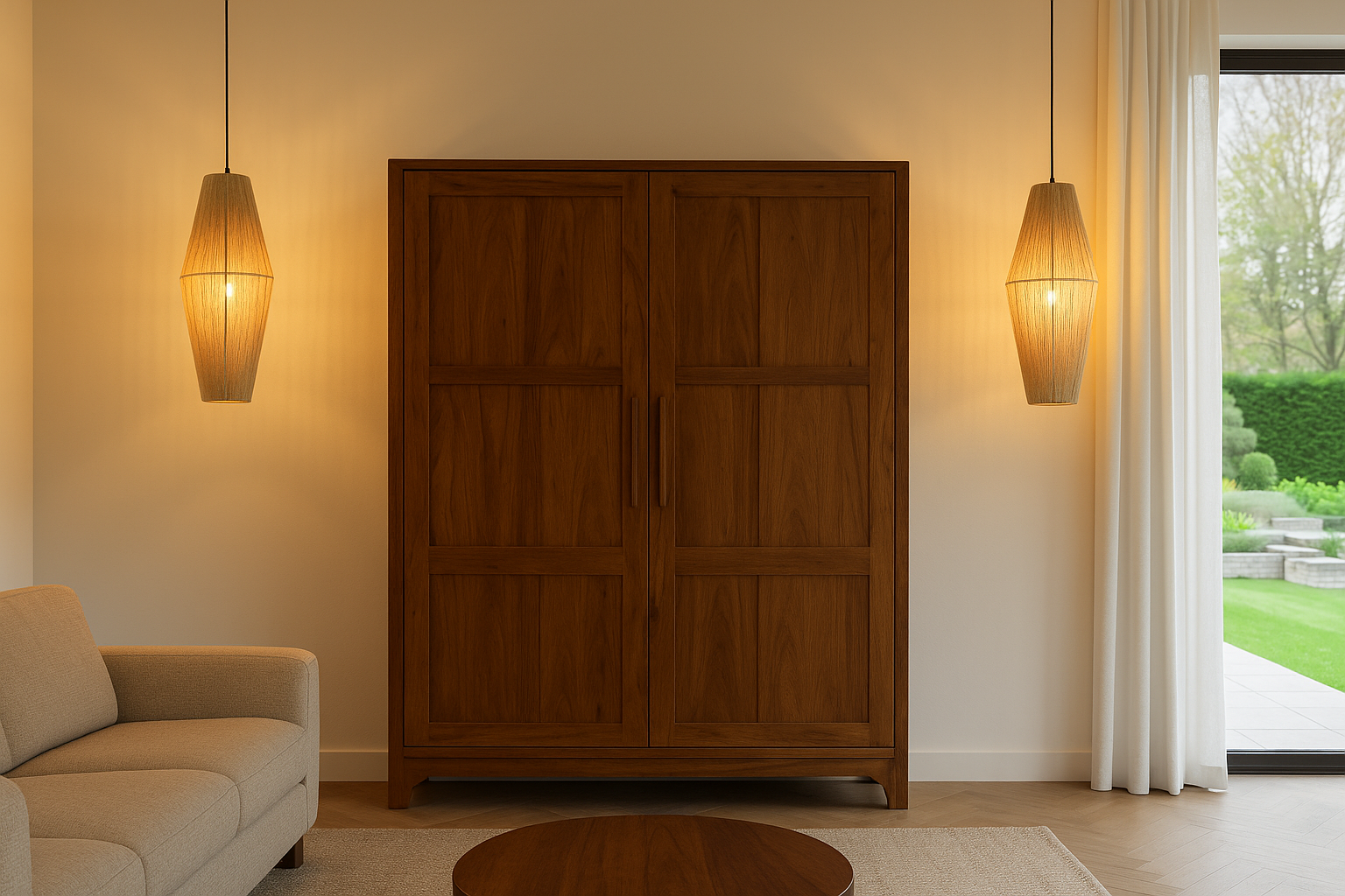 Belvivere Lintang Halo – Met de hand geweven jute hanglamp