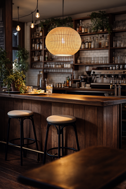 Belvivere Oasis Globe- fijnmazig ambachtelijk vlechtwerk lamp