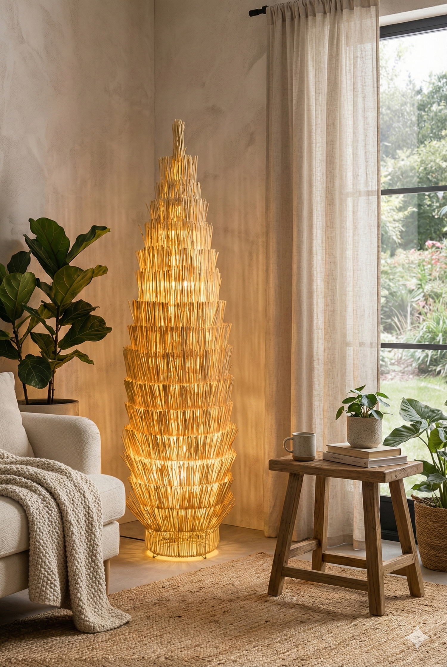 Belvivere Orida vloerlamp  – Natuurlijke Lichttoren