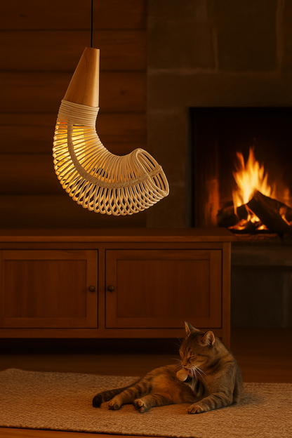 Belvivere Rebon Hanglamp- ambachtelijk designdesign in opima forma