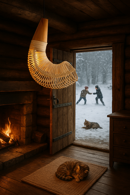 Belvivere Rebon Hanglamp- ambachtelijk designdesign in opima forma