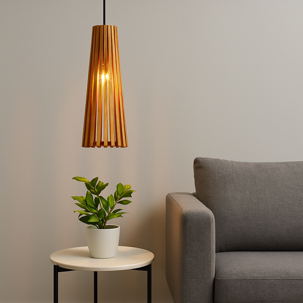 Belvivere Woodline Pendant– Luxe Teakhouten Hanglamp