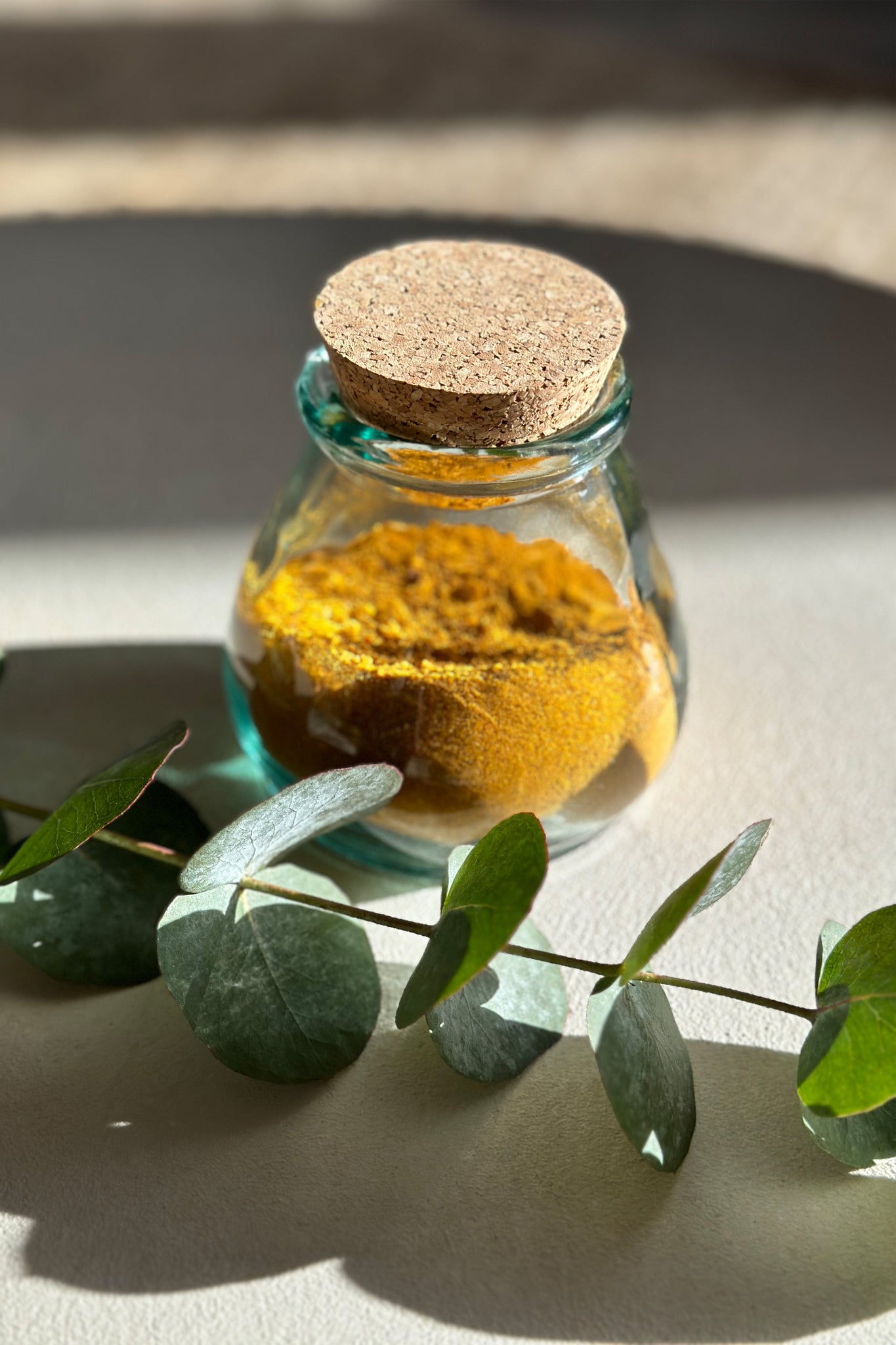 De Belly Glazen Pot - Blauw - M