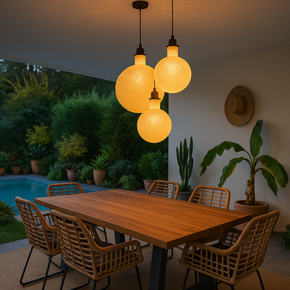 Belvivere Glass Cirebon Hanglamp, handgemaakt glaswerk uit Cirebon, set van 3