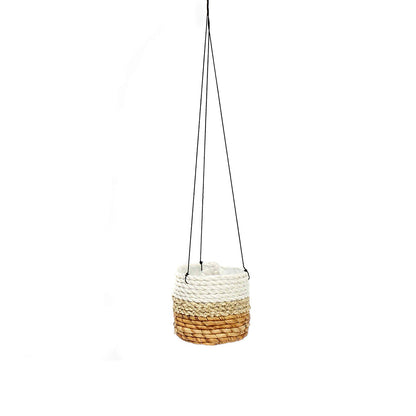 De Banana Leaf Planthanger - Naturel Wit