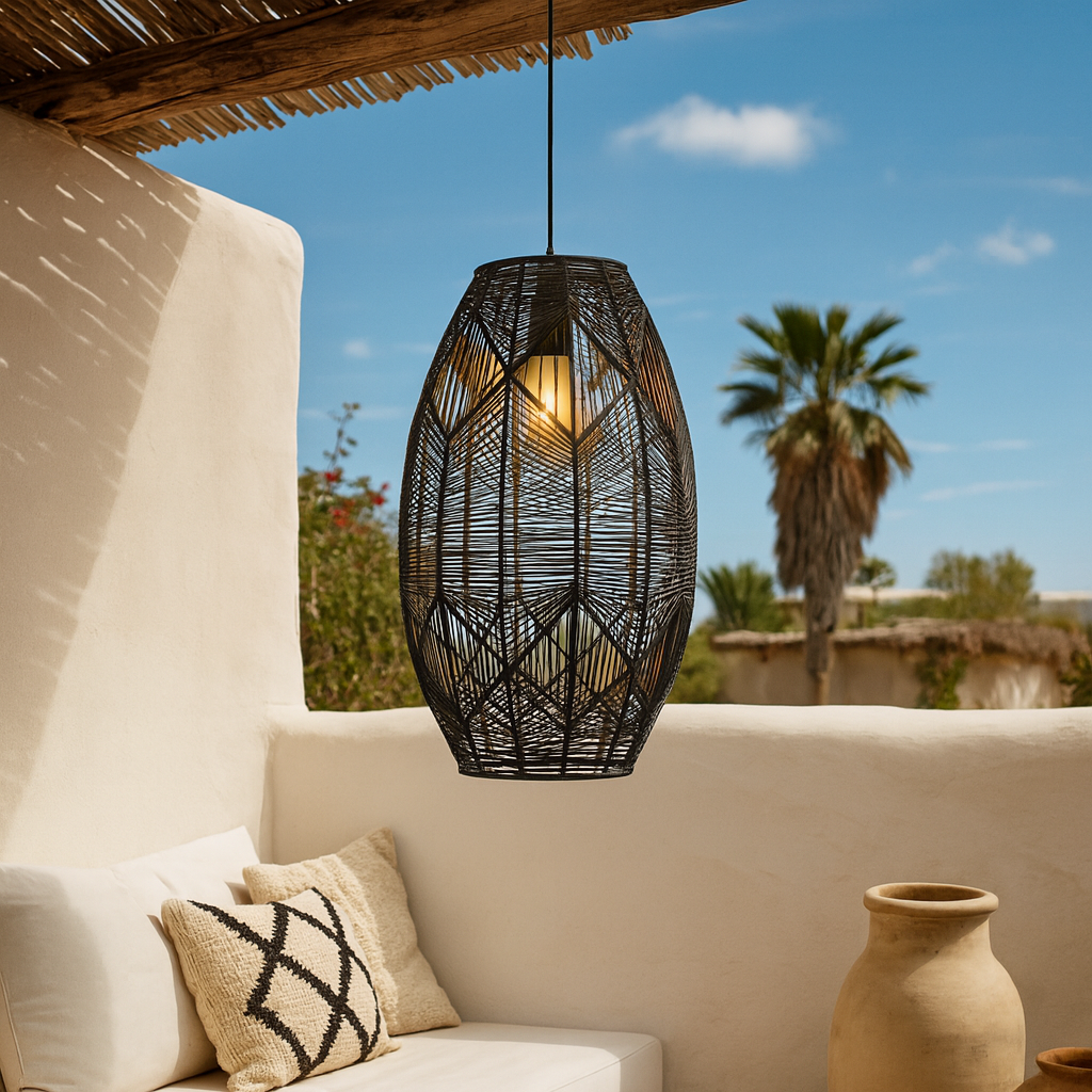 Belvivere Rotan Hanglamp Nightfall Natural Black