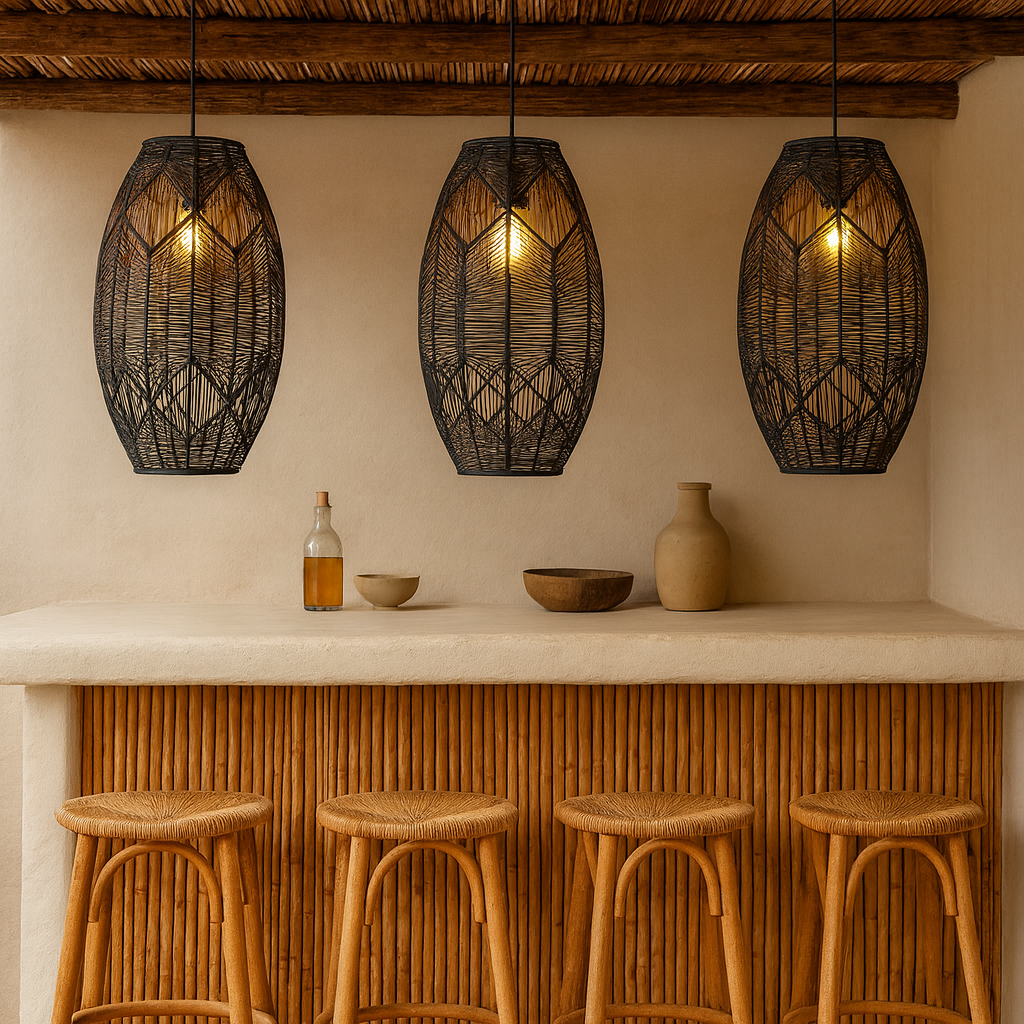 Belvivere Rotan Hanglamp Nightfall Natural Black