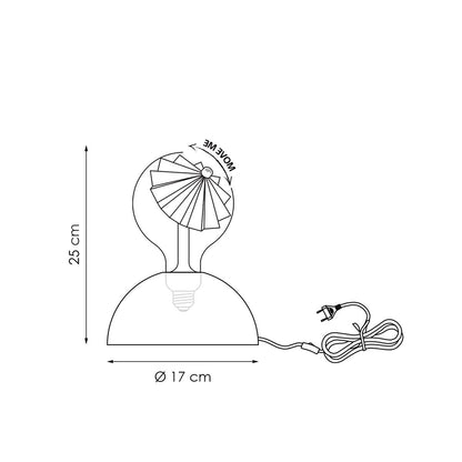 Hanglamp Move Me - Bumb Umbrella 5.5W 2700K zilver-wit