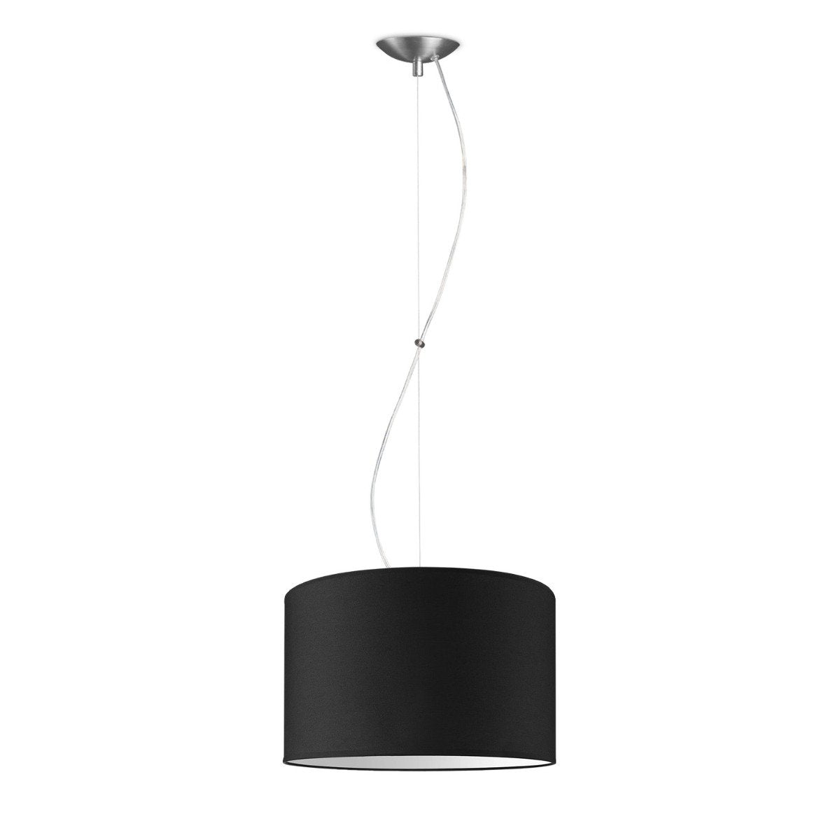 hanglamp Deluxe met lampenkap, E27, zwart, 35cm